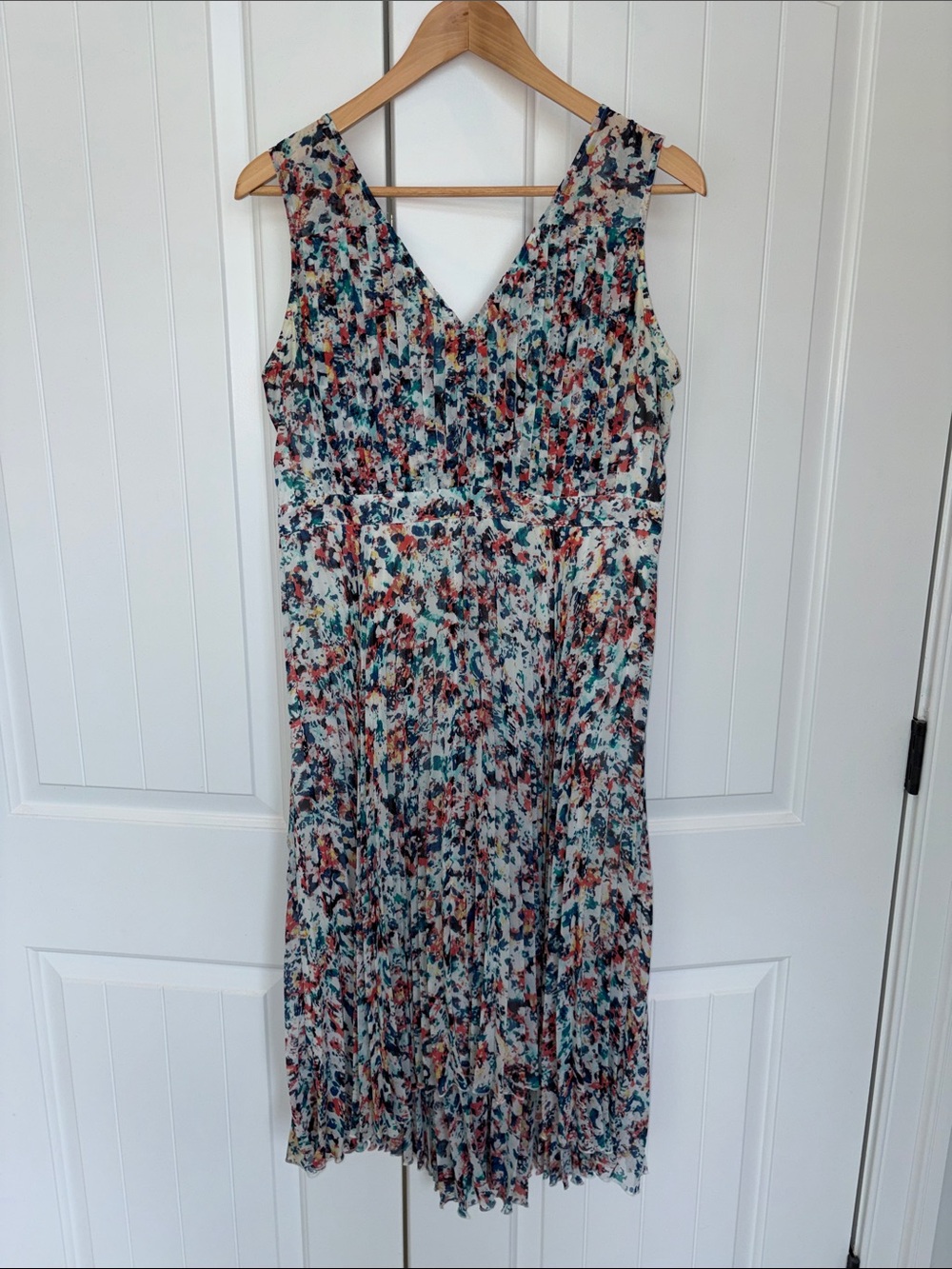 Tracy Reese Floral V-Neck Sleeveless Midi Dress - Multicolor